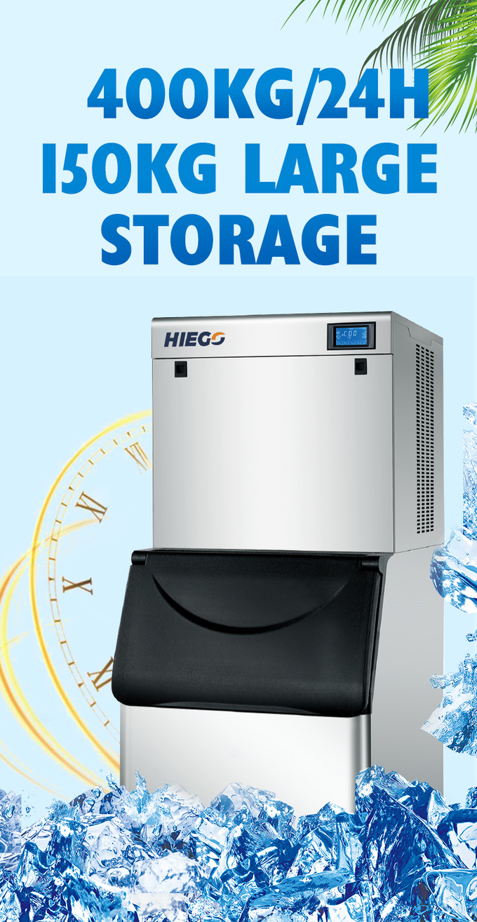 capacidad grande de la salida 150kg de la máquina de hielo automática de 400kg R404a alta 6