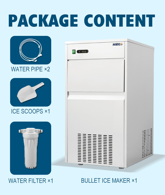 Refrigeración por aire al aire libre de la máquina de hielo de la pepita para el fabricante de hielo de la forma de la bala de la barra 240w 8