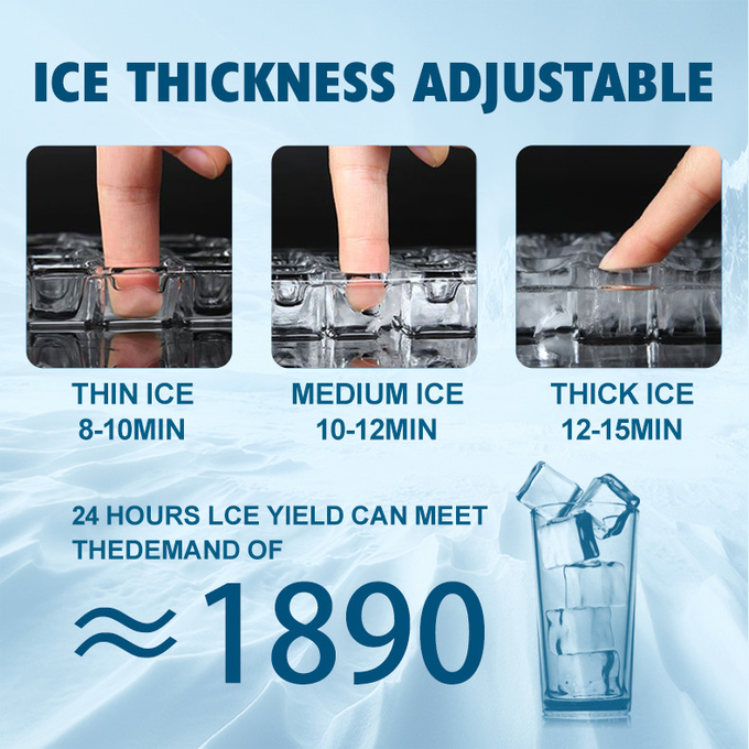 El mejor precio, máquina para hacer cubitos de hielo de 120 kg, máquina para hacer hielo completamente automática de 80 kg y 100 kg 4