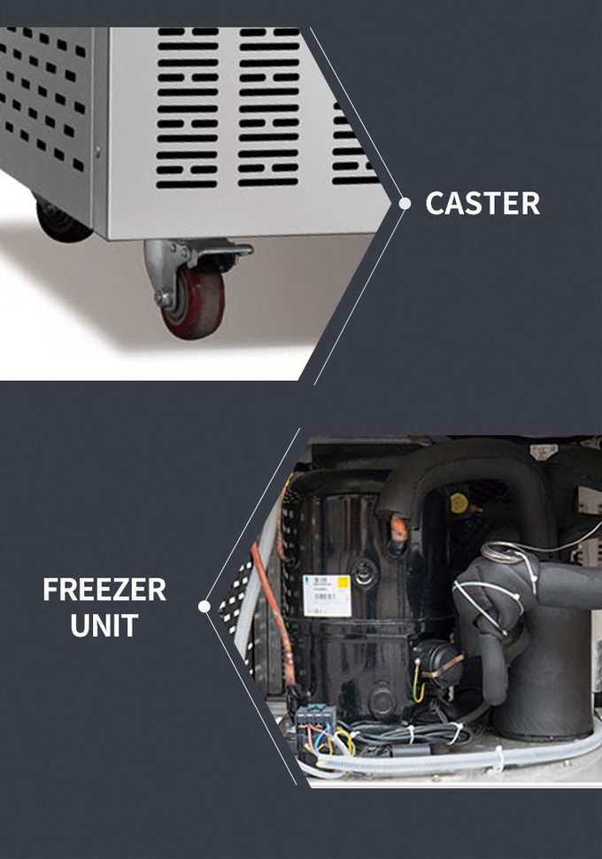 Enfriador de congelador de ráfaga de acero inoxidable que congela rápidamente el enfriador de ráfaga de alimentos comercial 10