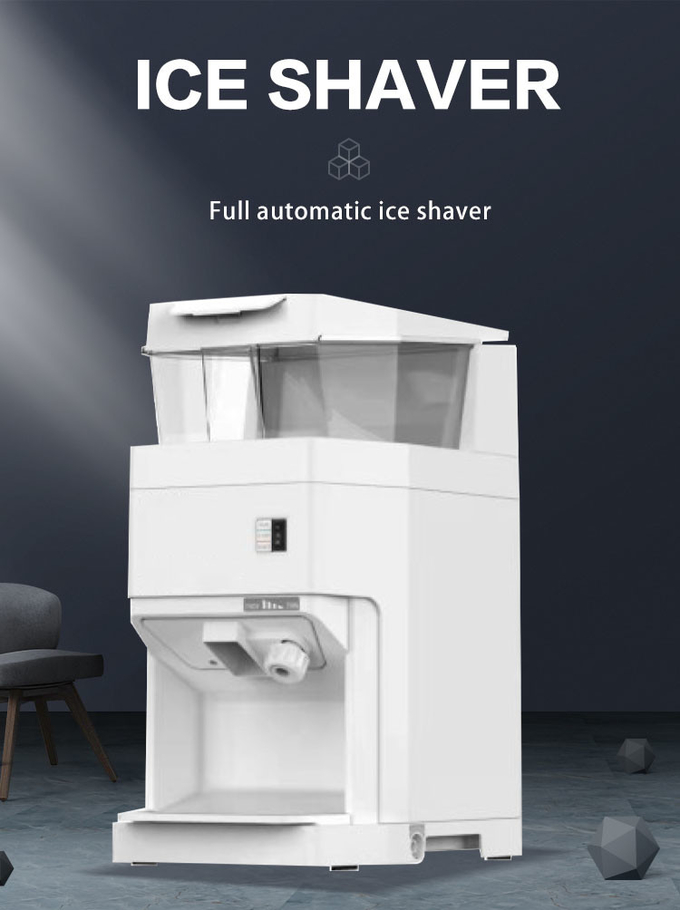 Máquina de afeitar de hielo de 6L, fabricante de conos de nieve, máquina de hielo afeitada eléctrica blanca de 320rpm 0